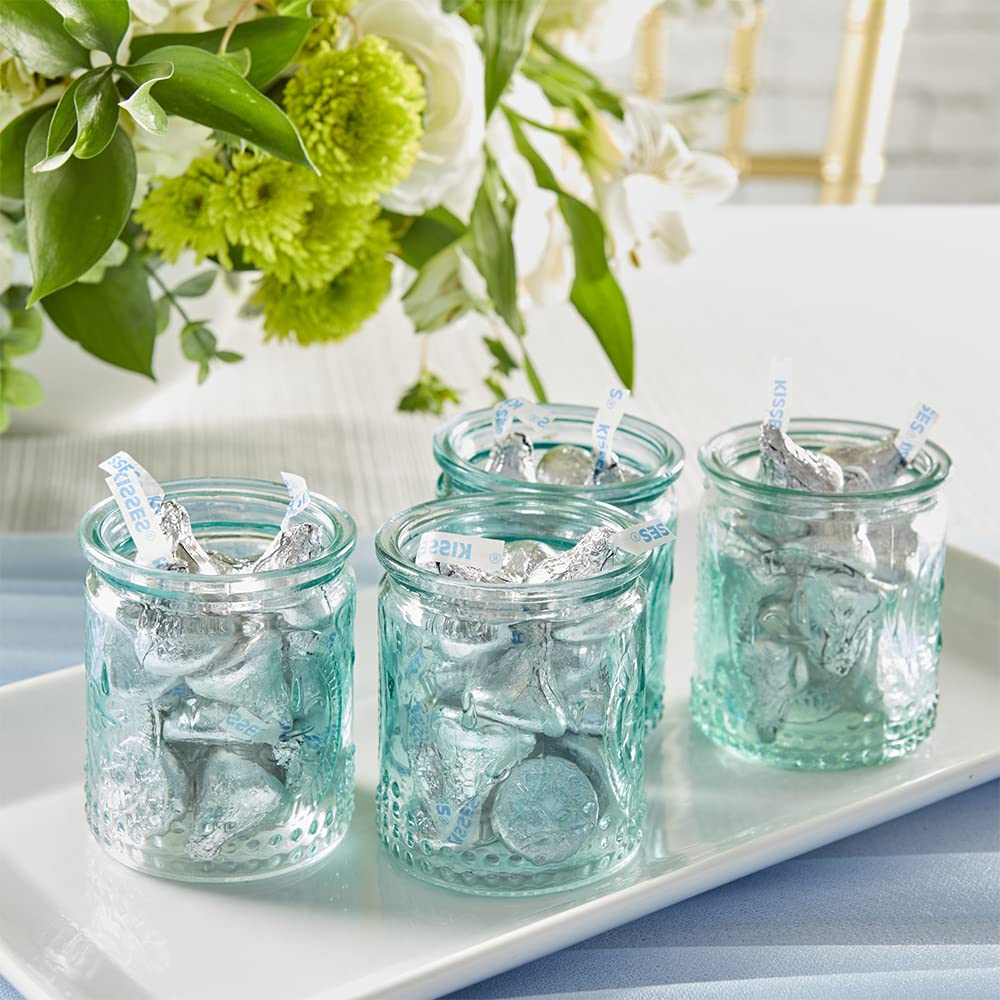 Kate Aspen Vintage Blue Glass Tealight Holder - Set of 8