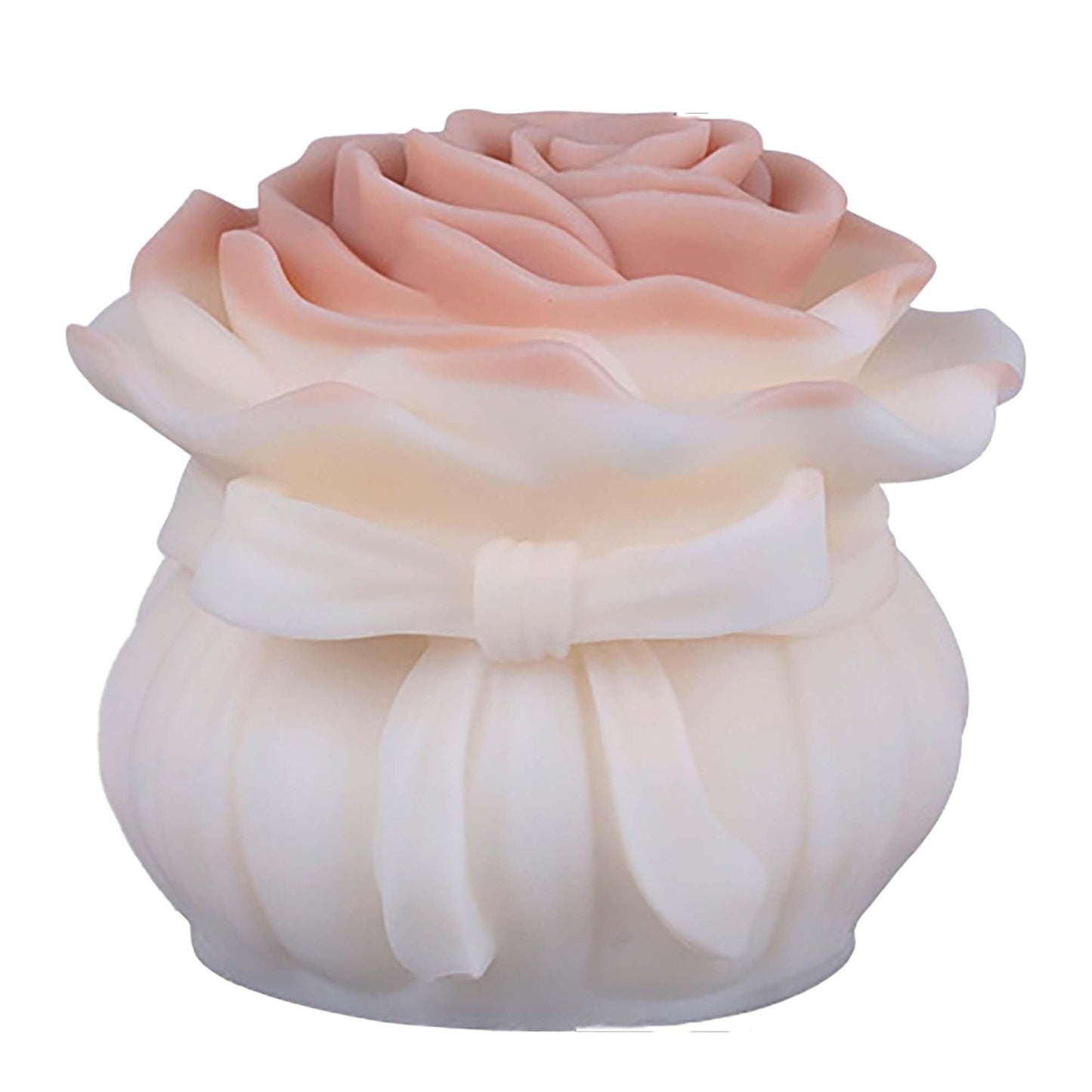 Rose Flower Succulent Bud Cylinder Silicone Wave Spiral Candle Mold - Silicone Resin Casting Molds for Candle & Resin & Soap Craft Supplies