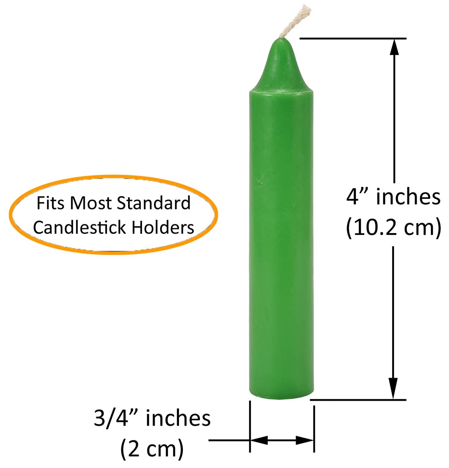 Wicca Wicks - 20 White Candles | 4 inches Tall & 3/4 inch Diameter | Witchcraft Supplies for Your Personal Wiccan Altar, Spells, Charms & Rituals | Witchy Room Decor | Taper Candlesticks (White)