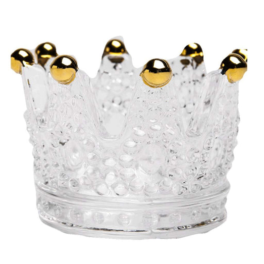 XILIN-1987 Candle Holderss Creative Crown Glass Candlestick Bedroom Living Room Romantic Candlelight Dinner Props Candle Holder Decorative Candlestick