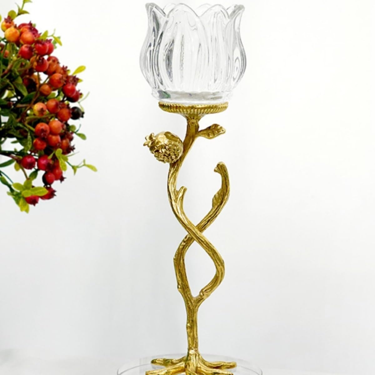 Candlestick Holders Light Luxury Crystal Glass Candlestick Living Room Restaurant Table Creative Decorative Ornaments Candle Holder Candle Holders