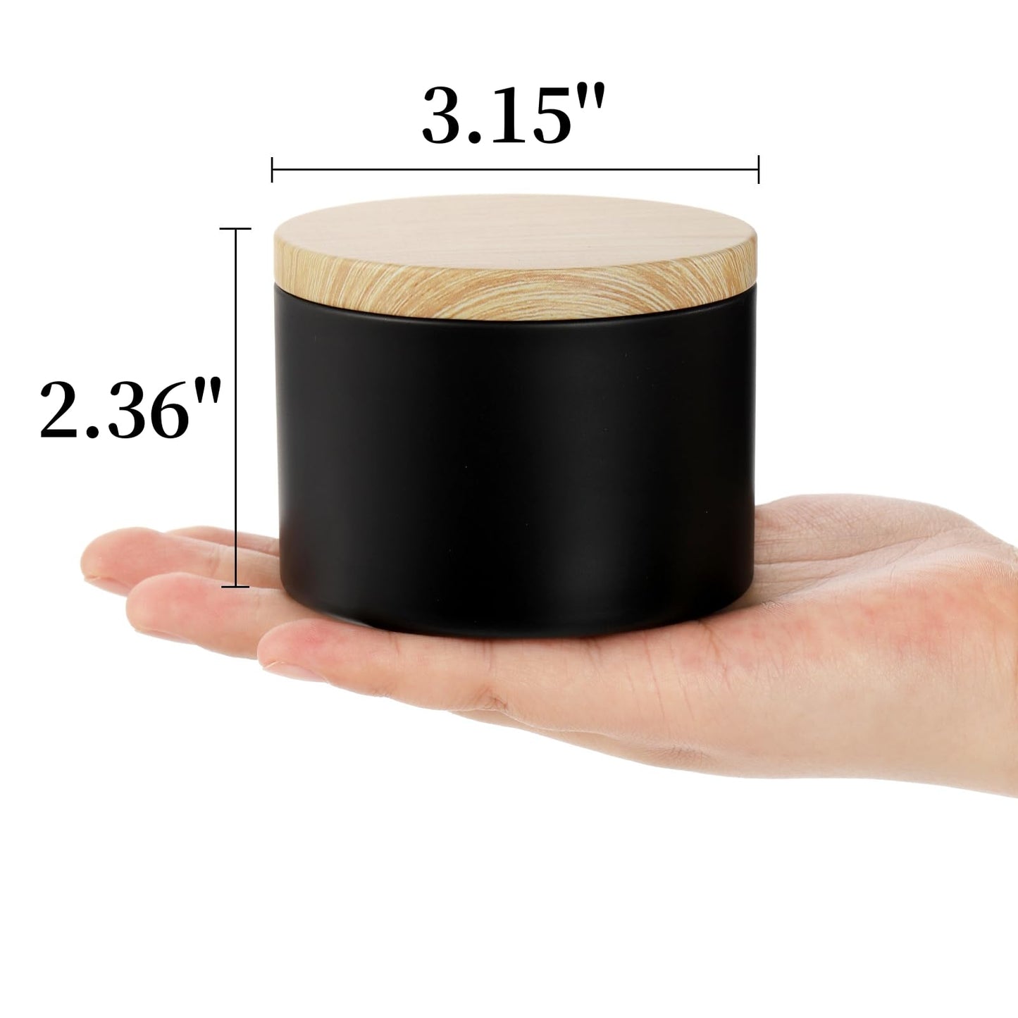 Pumtus 24 Pack 8 OZ Candle Tins, Matte Black Candle Container with Lids, Round Metal Jars for Making Candles, Bulk Empty Candle Vessel, Wax Mold Supplies, Gift Packaging Can for DIY, Storage, Gift
