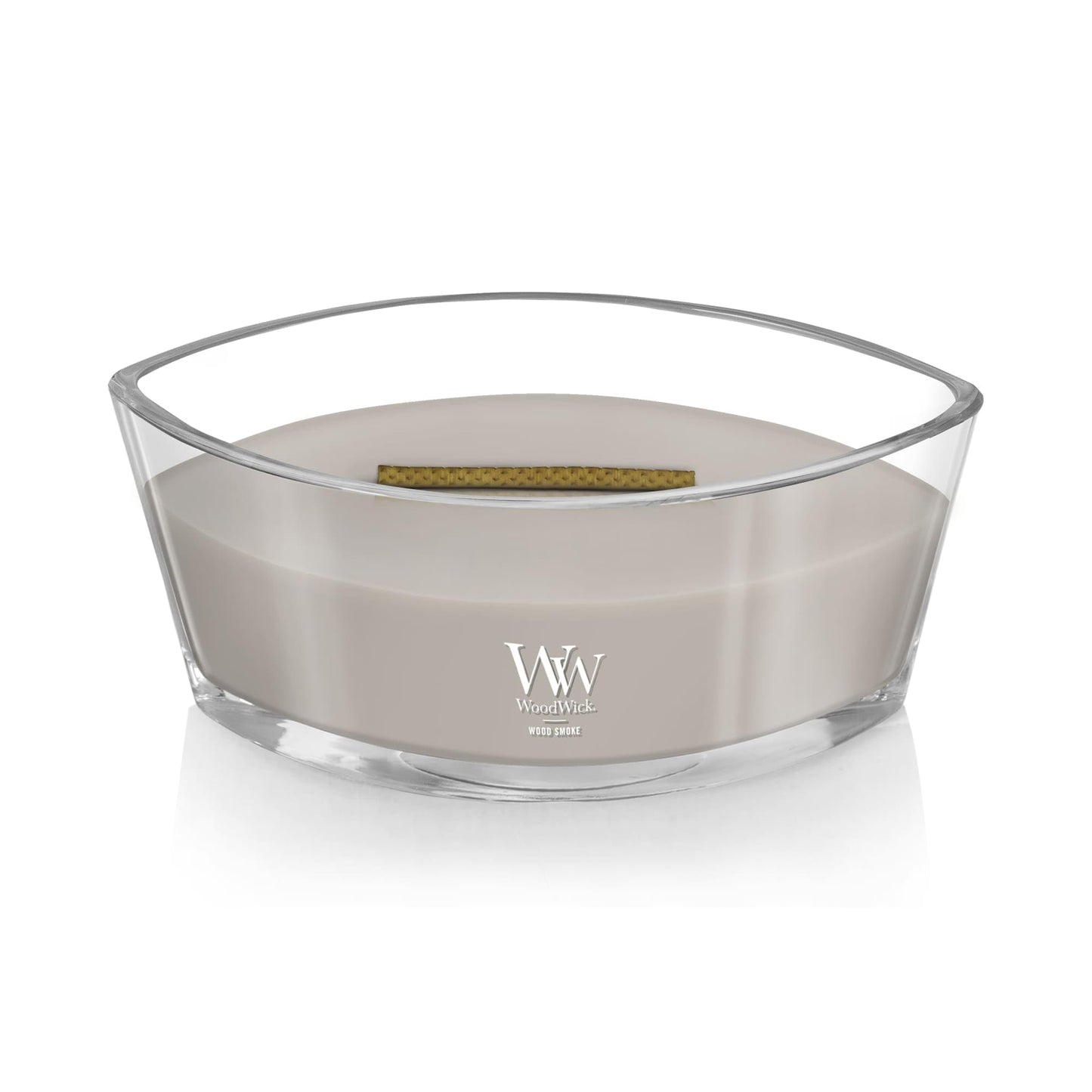 WoodWick Wood Smoke Holiday Candle Gifts for Women and Men, 16 oz Ellipse Candle with Crackling Wick