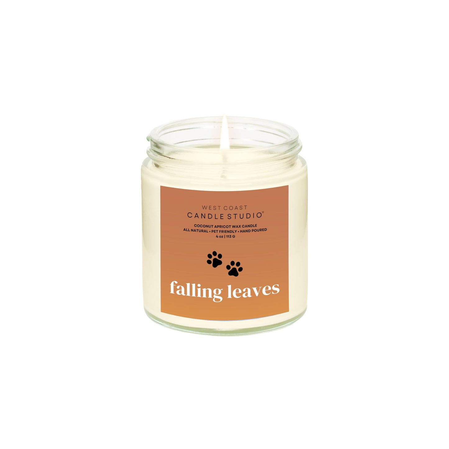 Pet Safe Candle for Dogs | Non Toxic Coconut Apricot Wax Candle | Clean Burning, Paraffin-Free | Pet Odor Eliminating Home Fragrance | Falling Leaves | 4 oz