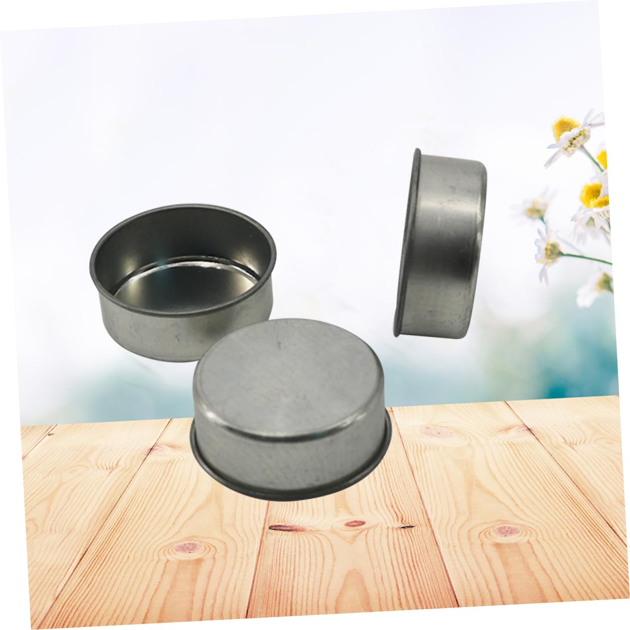 TEHAUX 10pcs DIY Iron Candlestick Tealight Tins Candle Making Jars Storage Tins for Cosmetics Elegant Practical