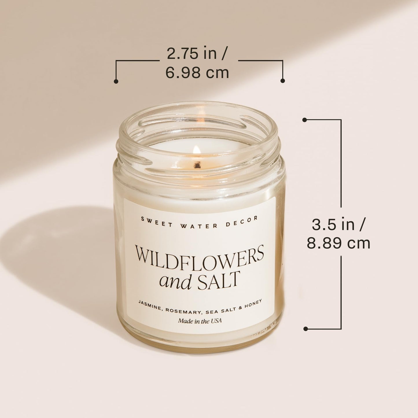 Sweet Water Decor Mango & Coconut Soy Candle - Pineapple, Mango and Orange Scented Summer Candles for Home - 9oz Clear Jar + Gold Lid, 40+ Hour Burn Time, Made in The USA
