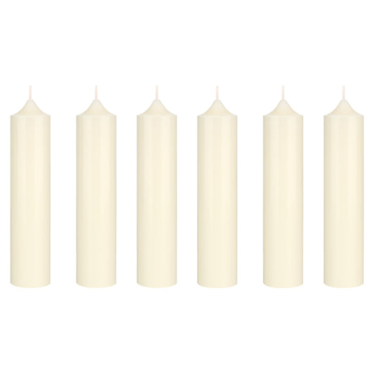 Mega Candles 6 pcs Unscented Romantic Ivory Taper Candles, Hand Poured Wax Candle 6.75 Inch x 1.5 Inch, Sensual Wax Role Play, SM Bondage, Couples, Home Décor, Wedding Receptions, Festivities
