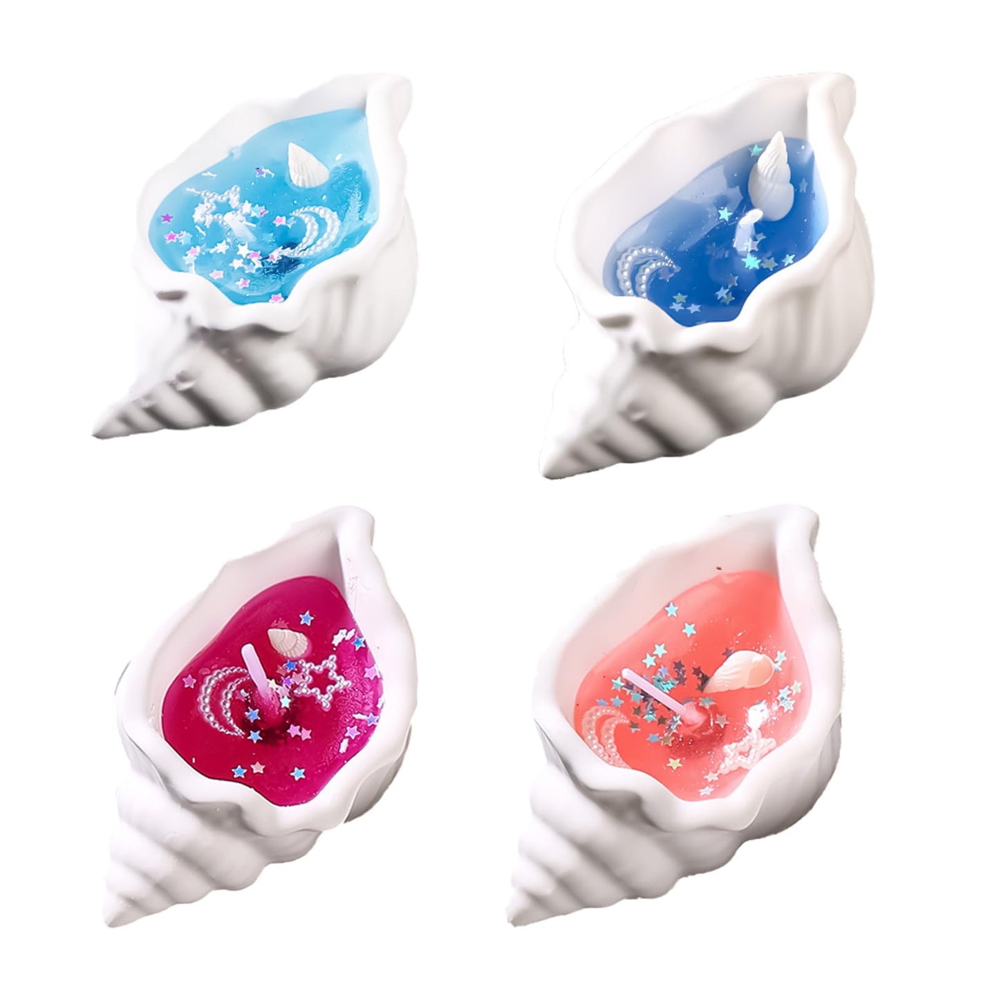 4 Pack Scented Candles for Home Small Candles Candles Gifts Sets for Women Men Birthday Thanksgiving Christmas Valentine's Mother's Day (Light Blue &Orange) (4 Colors)