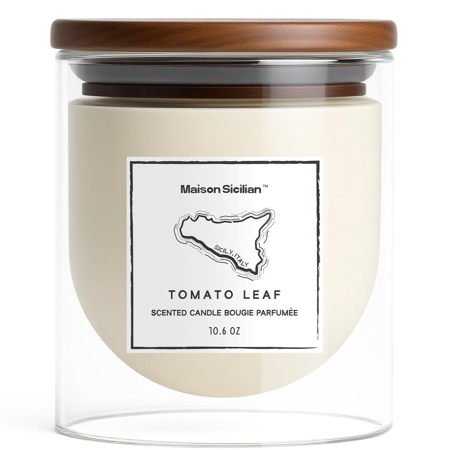 Tomato Leaf Candle by Maison Sicilian | Inspired by Tomato Leaves – Authentic Tomato Vine Scent, Fresh Green & Earthy Notes, Hand-Poured Soy Wax, 65 Hour Burn | Garden-Inspired for Plant Lovers