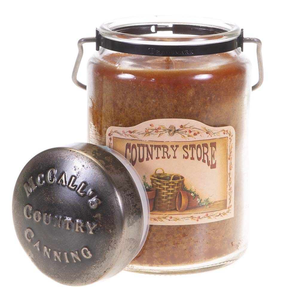 McCall’s Candles | Country Store | 26 oz Scented Candle | USA-Poured | Vintage Rustic Jar with Carrying Handle | Rosehips, Apples & Spice Fragrance
