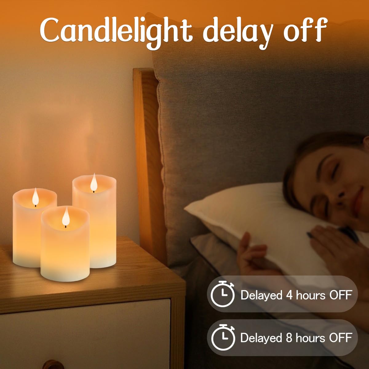 LEDHOLYT Flameless Candle RGB Set, Flickering LED Pillar Real Wax Candle with Remote Control and Timer, Upgraded Blue Flame Heart, Built-in Battery Rechargeable Flameless Candle, 1 Set of 3