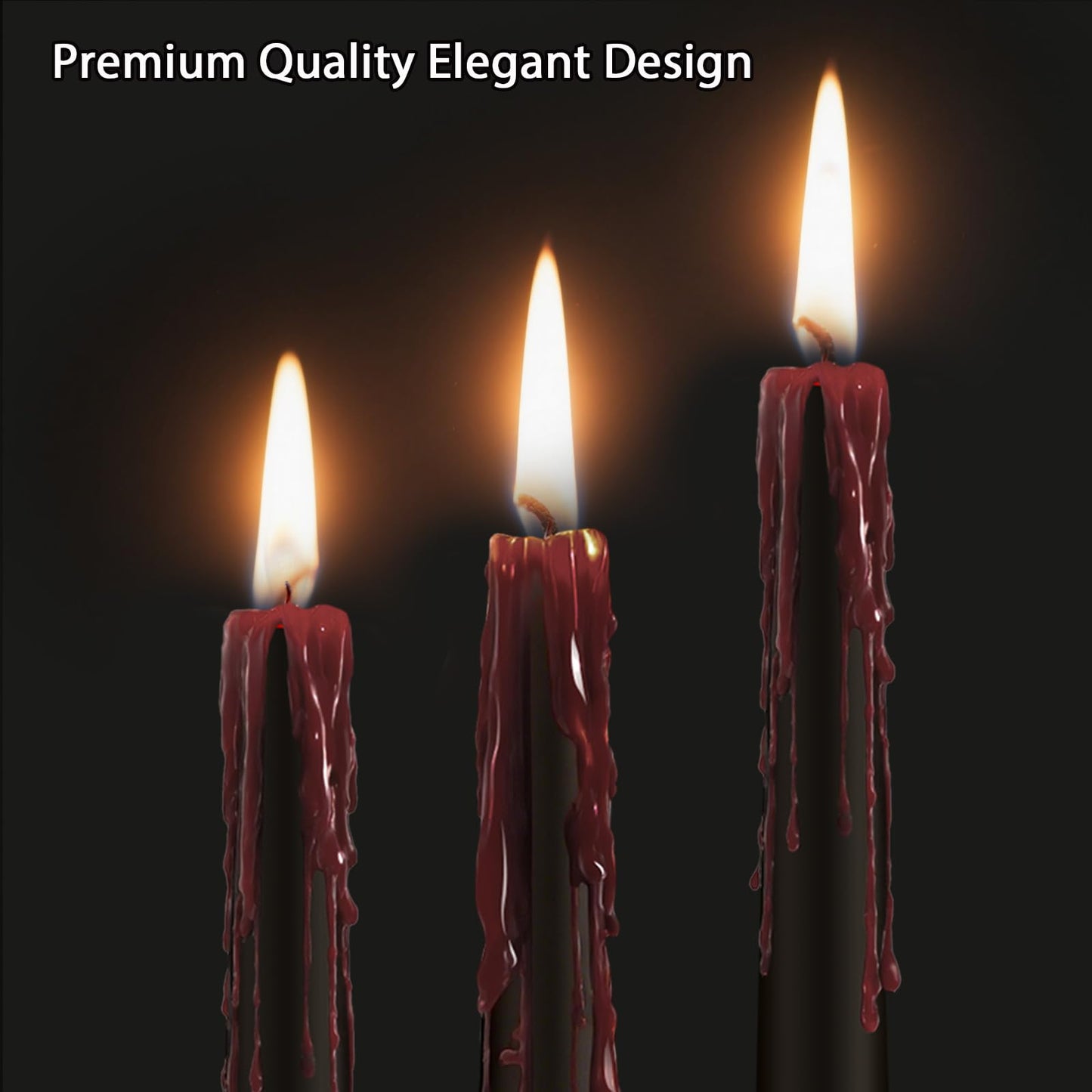 Black Taper Candles, 6 Pack 10In Black Candlesticks Unscented Tapered Candle Sticks for Home Decoration, Holiday Tables, Weddings, Restaurants & Business Events