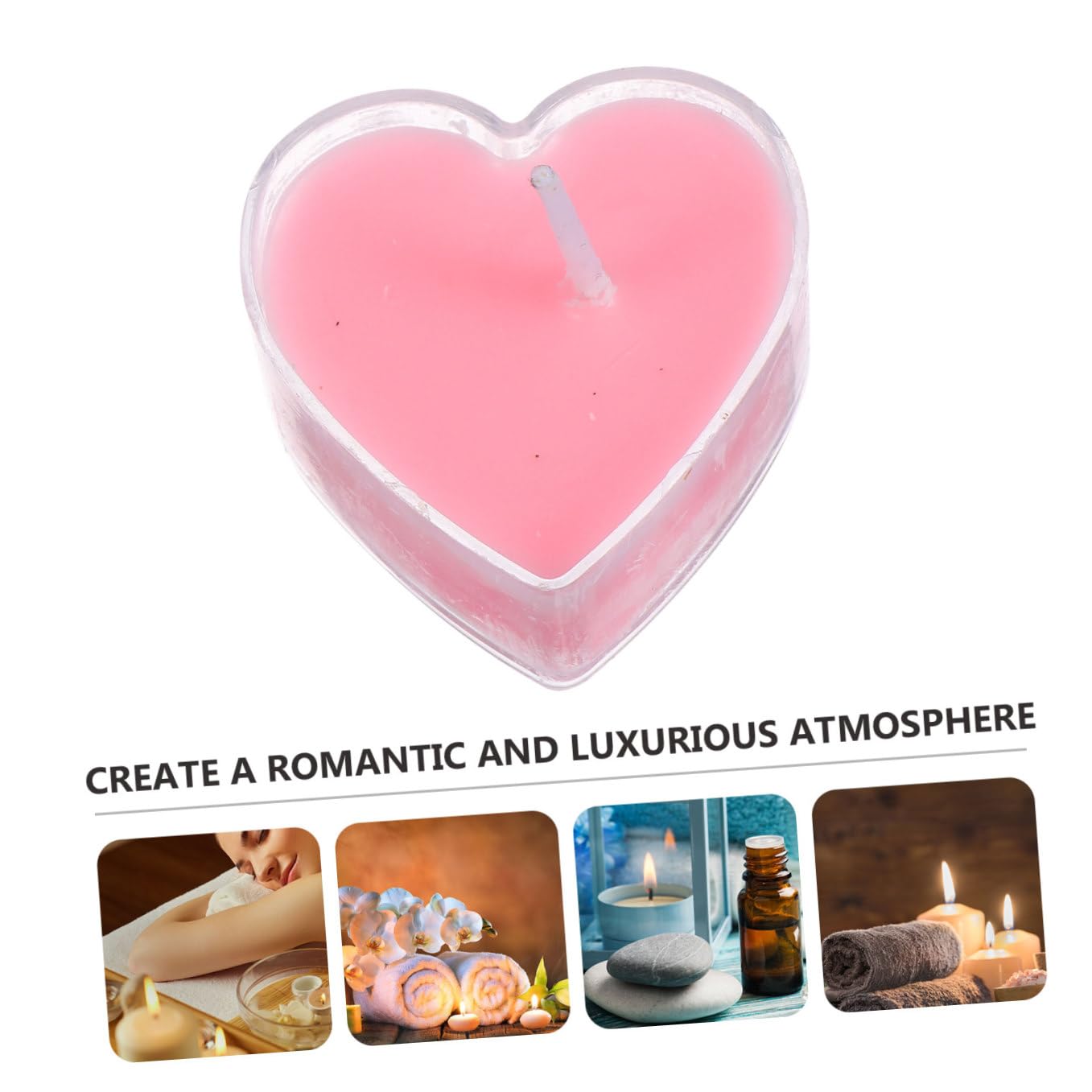 BUTIFULSIC 9Pcs Heart Shape Scented Candles Smokeless Tea Light Paraffin Wax with Fresh Rose Soft Flicker Glow for Wedding Valentines Day Home Party Decoration