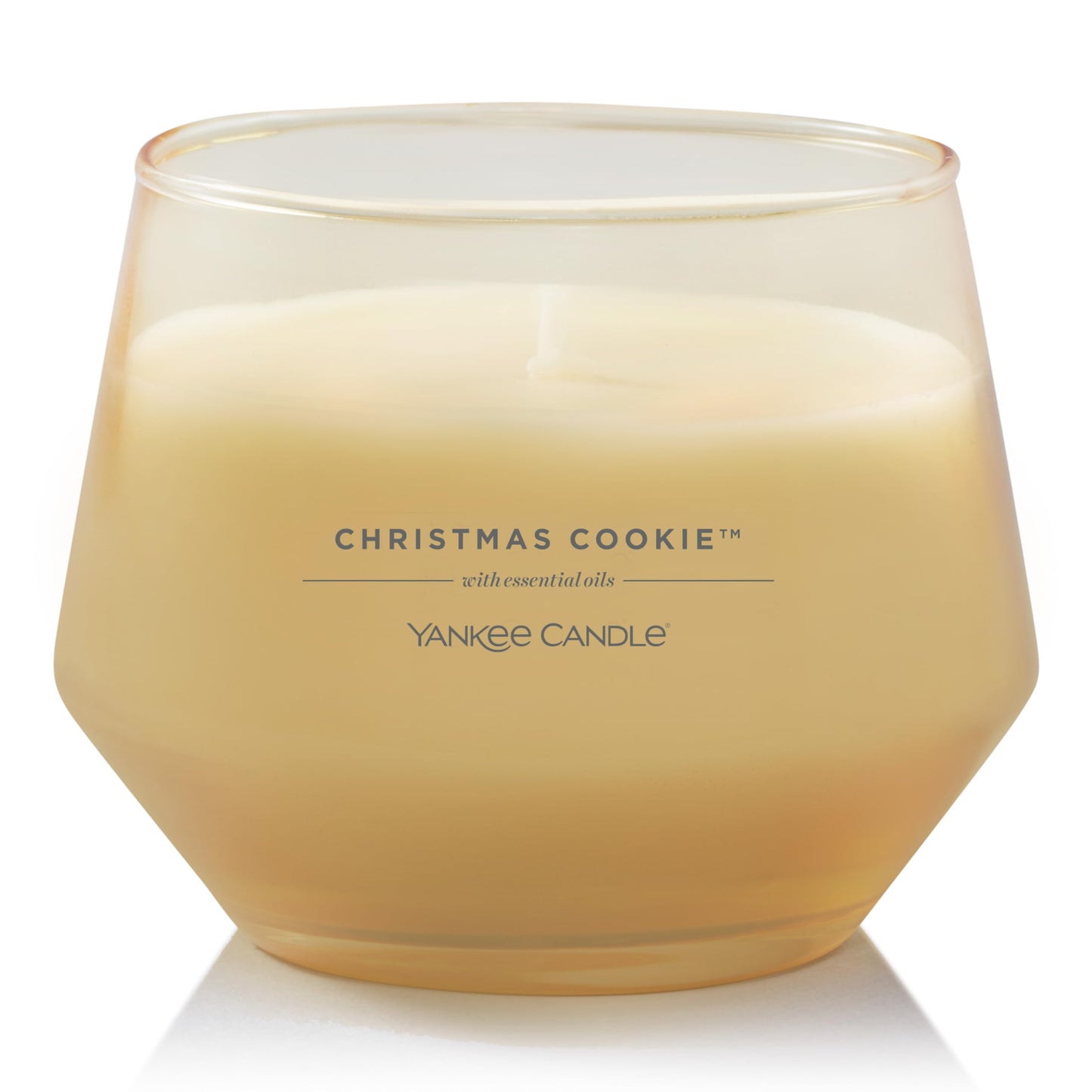 Yankee Candle Studio Scented Candle | Christmas Cookie Medium Candle | Long Burning Candles: 35-50 Hours | Stylish Glass Vessel Design with Cream Wax | Perfect Gifts