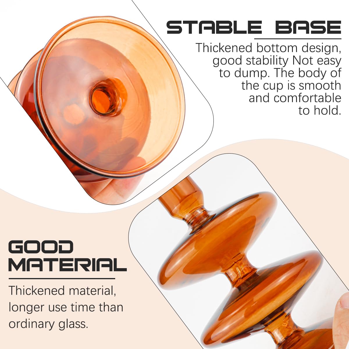 Clear Taper Candle Holders Glass Candle Stick Holder Modern Candle Holders for Tapered Candlesticks Wedding Reception Centerpieces Christmas（Brown）