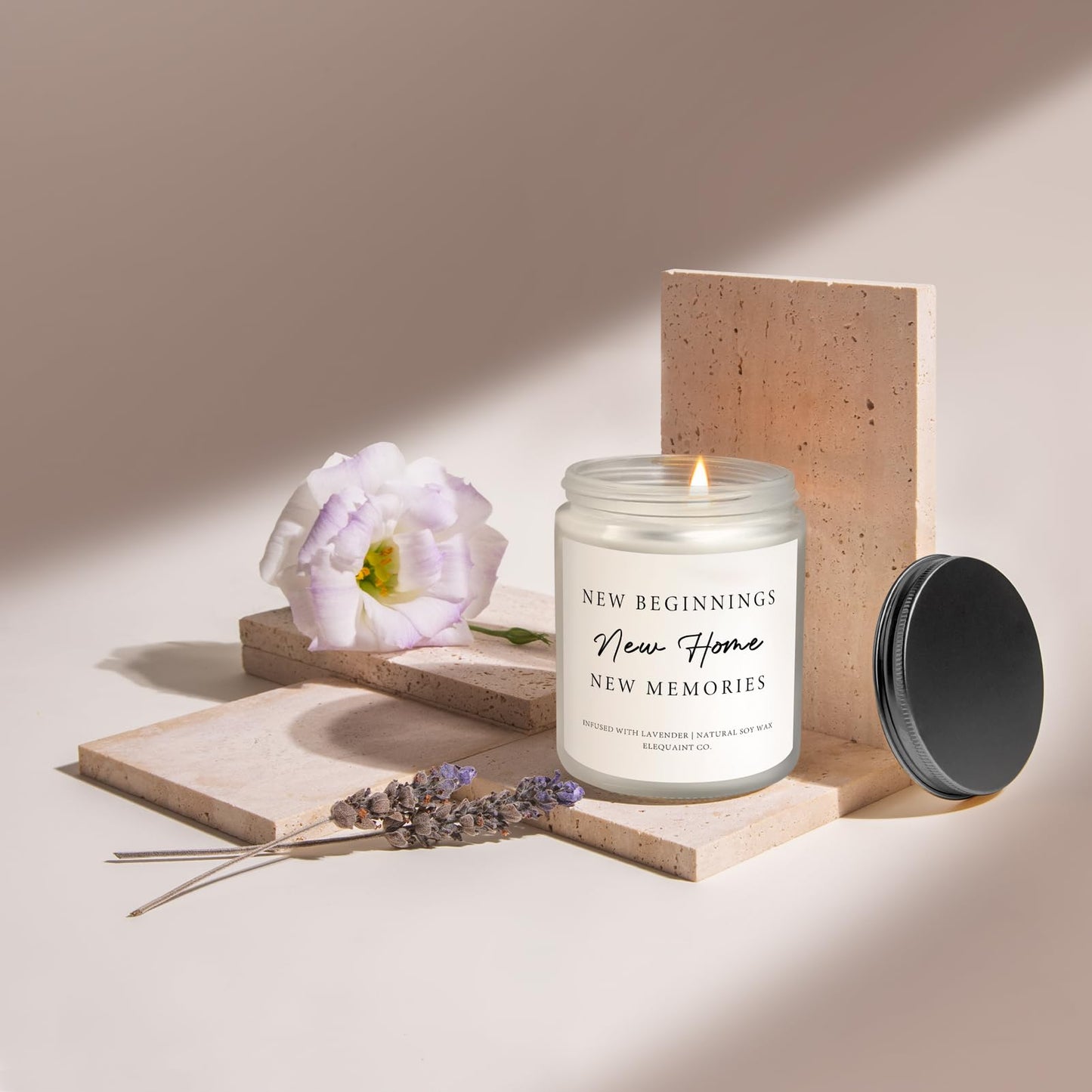 House Warming Gifts New Home, Perfect Housewarming Gifts - Lavender Scented Candle, New Home Gift Ideas, New Homeowner Gift House Warming Decoration for Friend Women Men