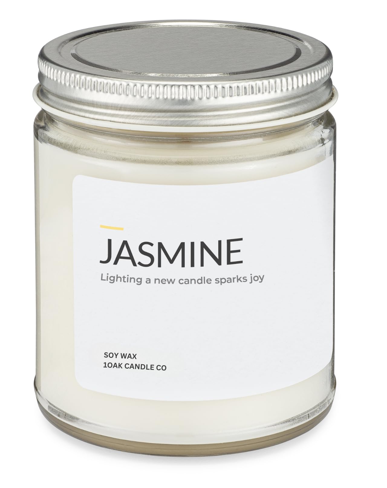 1OAK Jasmine Candle - Soy Wax Scented Candles (Jasmine) - Soy Candles for Home Scented - Long Burning Premium - Hand-Poured (7oz.)