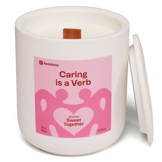 Headway White Jar Scented Candle - Vanilla + Milk Fragrance - 100% Soy Wax Scented Candles for Home, Valentines Day - Couples Gifts - Long-Burning Aromatherapy
