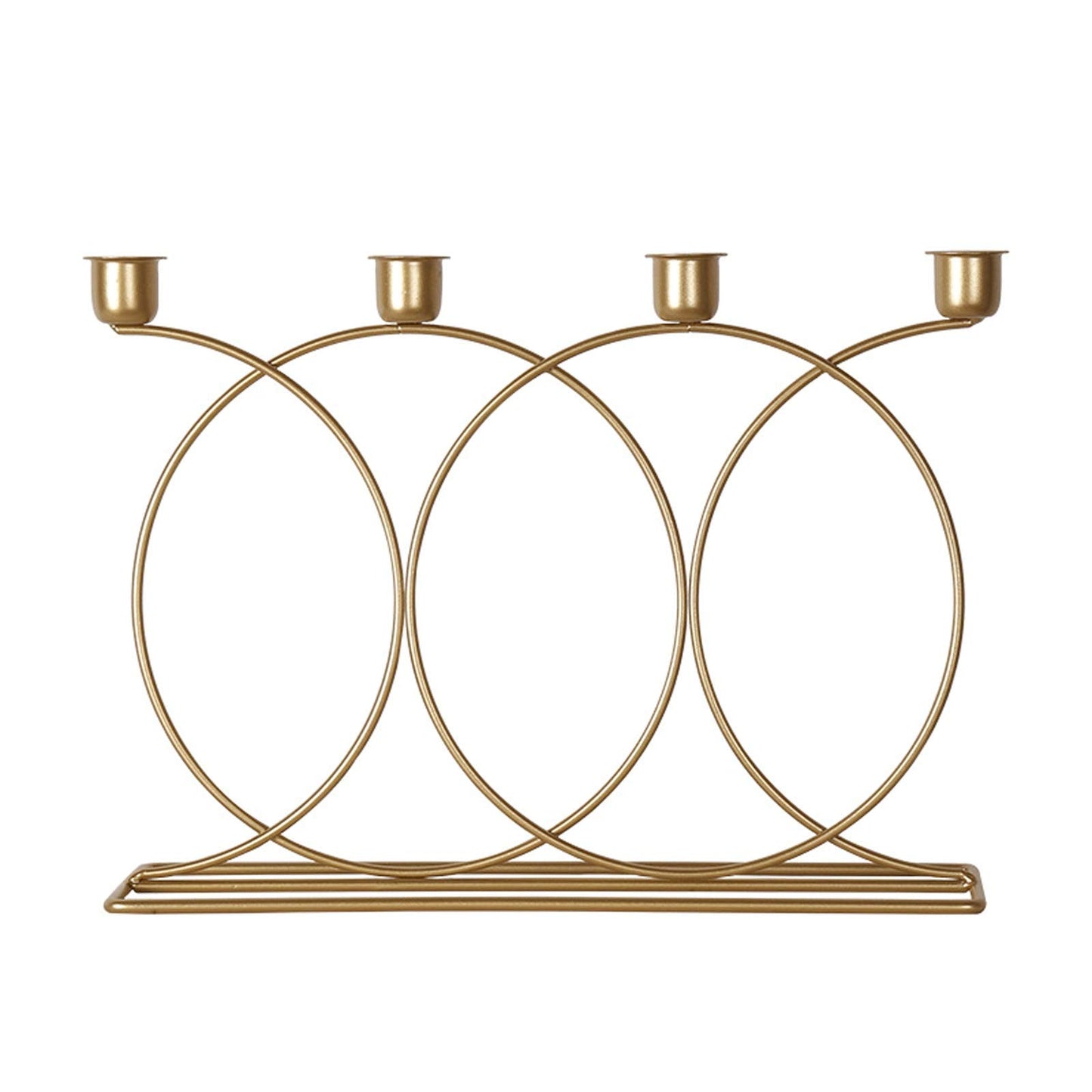 Candle Holderss Golden Taper Candle Holders Wrought Iron 4-Candles Fireplace Candelabra Candlestick Holder Centerpieces for Mantle Wedding Party Dinner Table Decoratin Decorative Candlestick