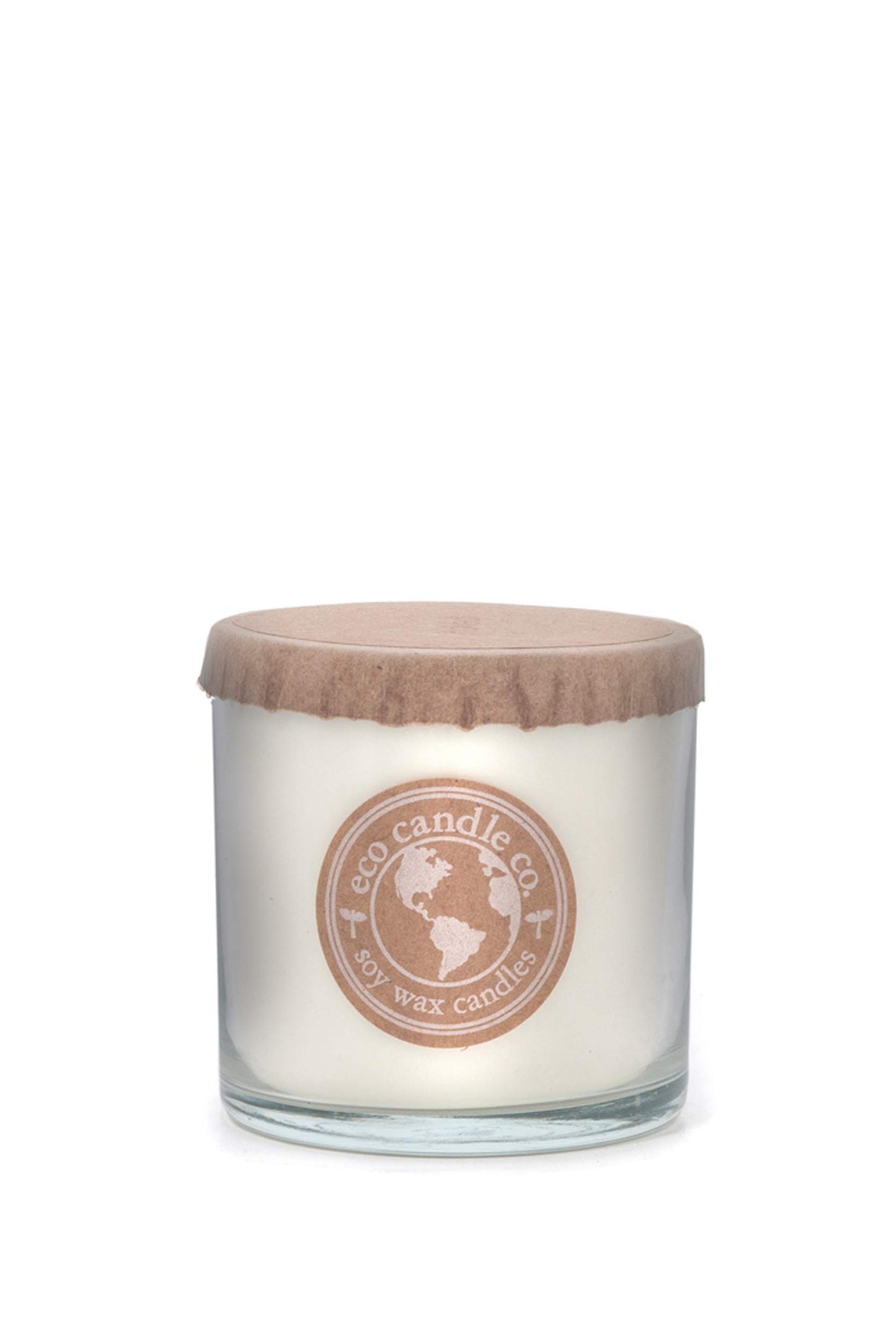Eco Candle Co. Recycled Candle, Naked, 6 oz. - Unscented - 100% Soy Wax, No Lead, Kraft Paper Label & Lid, Hand Poured, Phthalate Free, Made from Midwest Grown Soybeans, All Natural Wicks