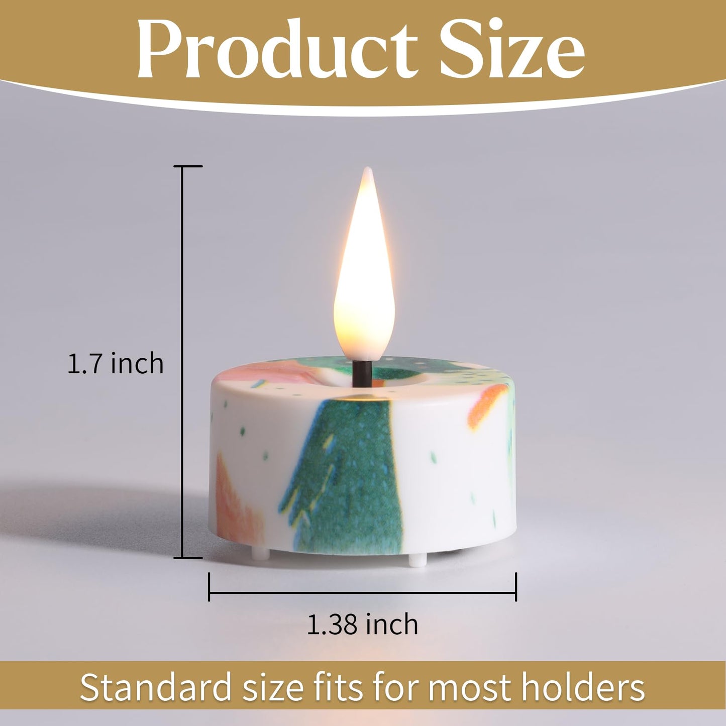 Eywamage Flameless Tealights with Remote Batteries, Realistic Flickering LED Tea Votive Candles Set of 12