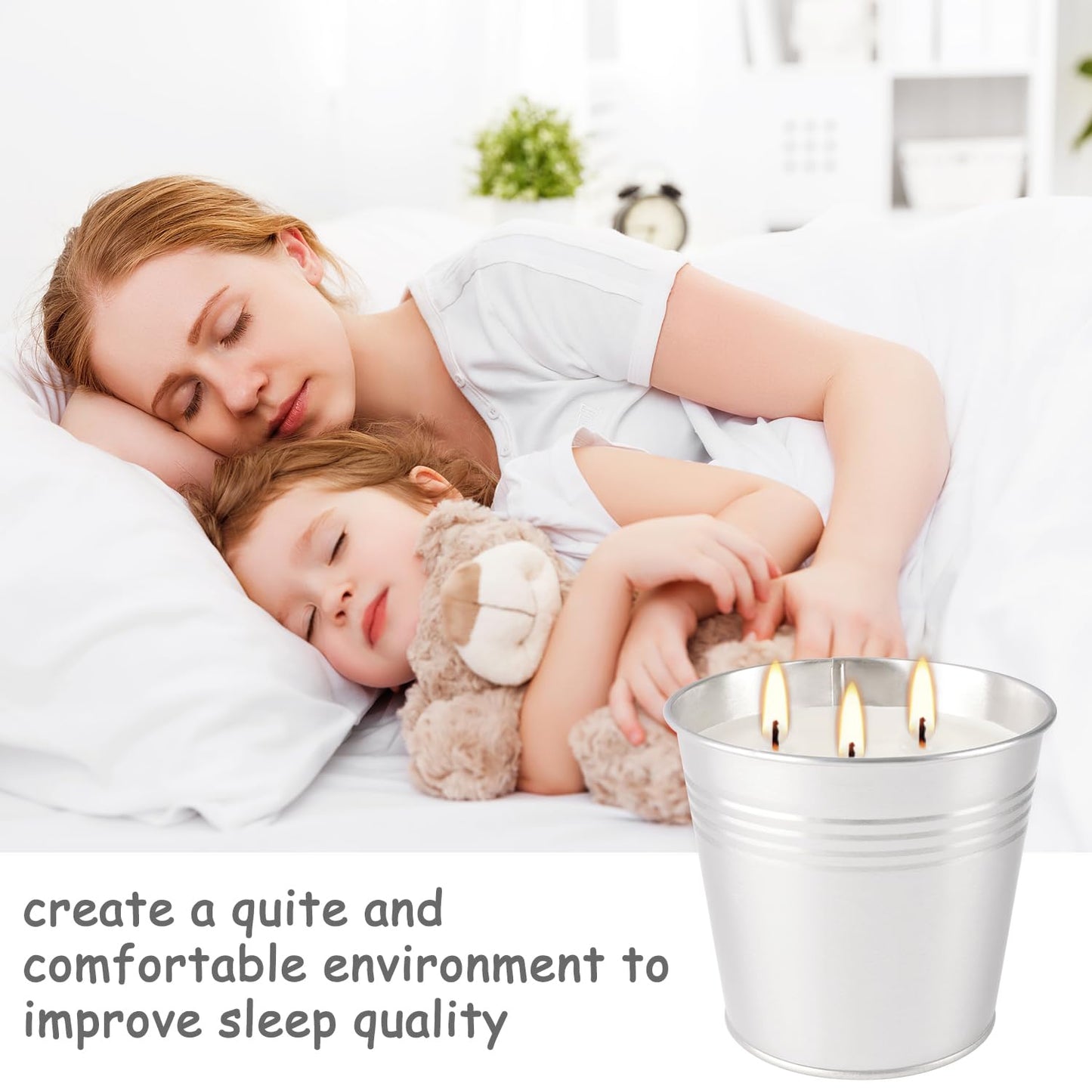 Large Citronella Candles Outdoor-4x150z3-Wick Bucket Candle for Home Patio Candleup to 240 Hours, Summer Camping HugeCandle