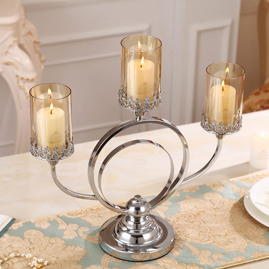 Candlestick Holders Modern Candle Holder Romantic Creative Candle Holder Wedding Decoration Candle Light Dinner Props Metal Candle Holder Ornaments Candle Holders