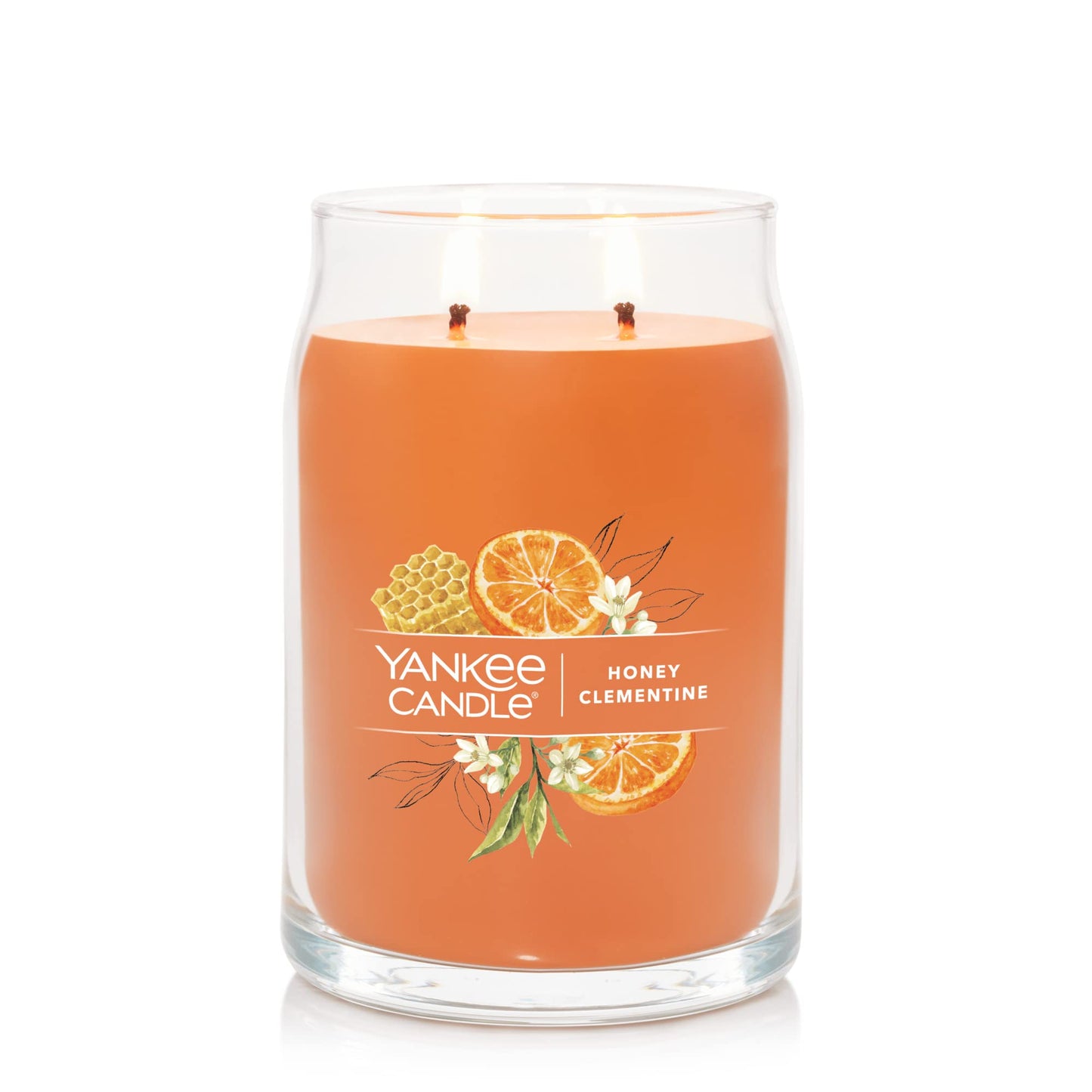 Yankee Candle Honey Clementine Scented Signature 20oz Large Jar 2-Wick Candle Over 60 Hours of Burn Time