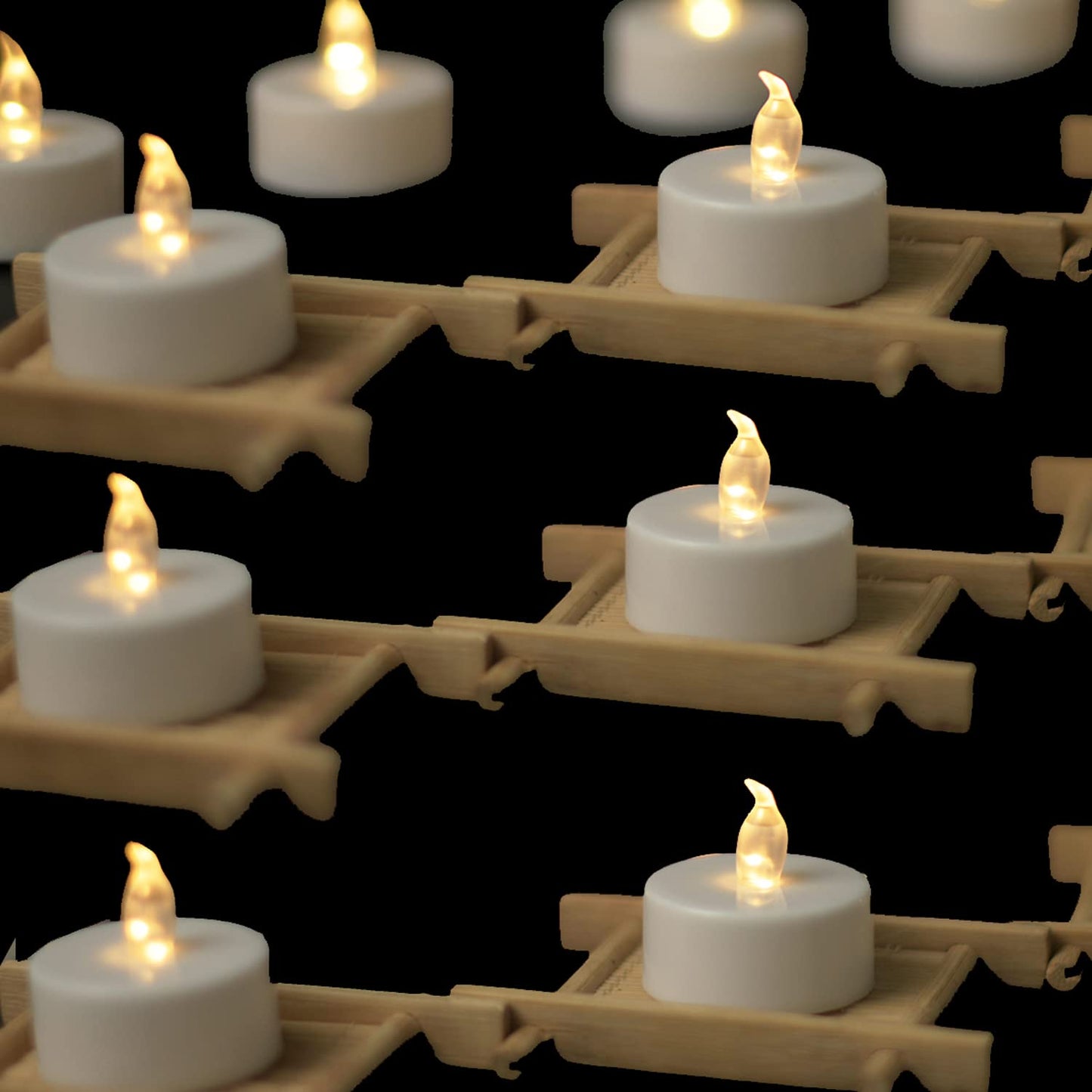 YIWER Flameless Tea Lights Candles - Realistic LED Flickering Operated Tea Lights Battery Tealights Long Lasting Electric Fake Candles in Warm White 200pcs Decoration for Party and Gifts Ideas