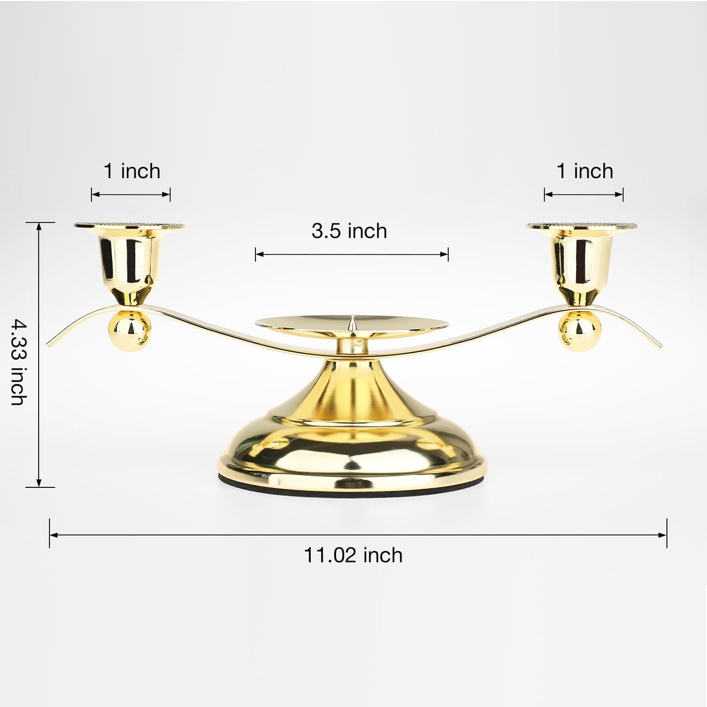 3 Unity Floral Candles for Wedding Ceremony Set with Golden Holder, Wedding Accessories for Reception