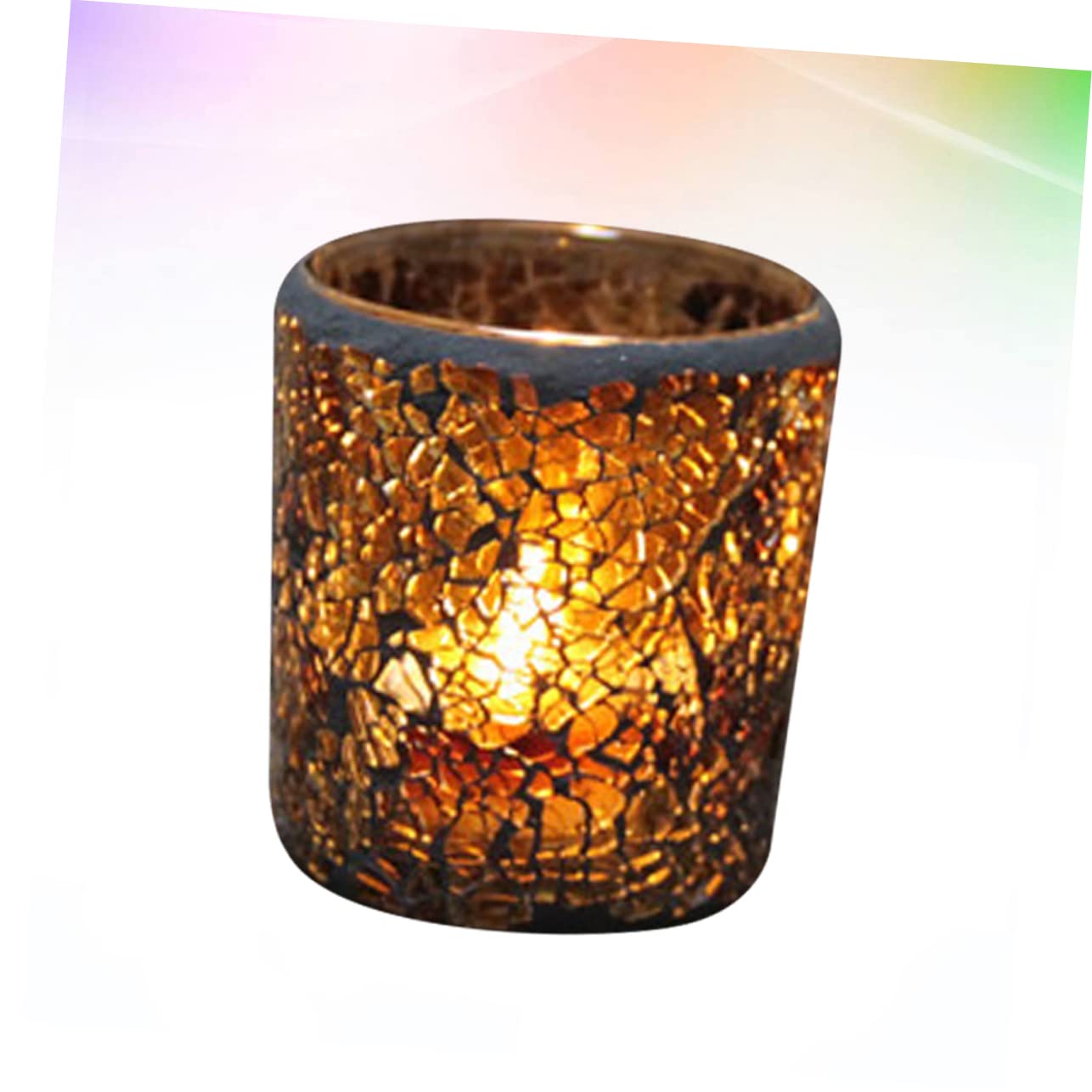 OSALADI European Style Glass Candlestick Set of 2 Stylish Candle Holders for Home and Party Desktop Decor 2.95X2.95X3.34In Flameless Candle Holder Alternative