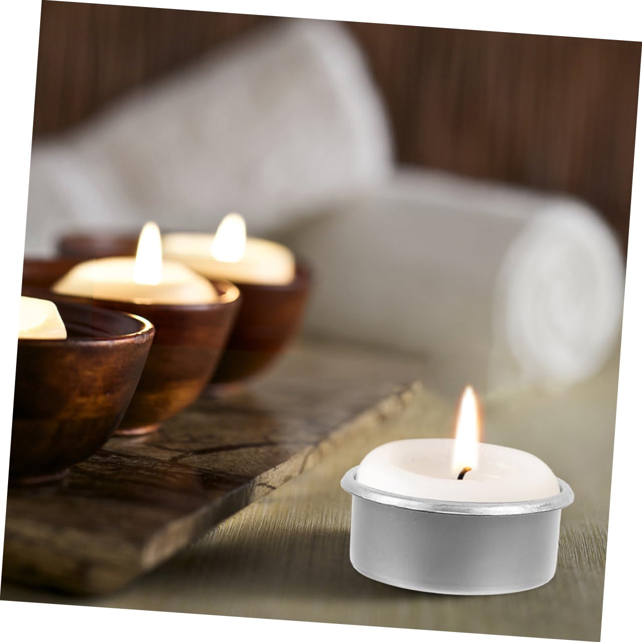Uonlytech 15pcs Metal Candle DIY Candle Making Jars Essential Oil Cups Tealight Holders Decorative Tea Party Supplies