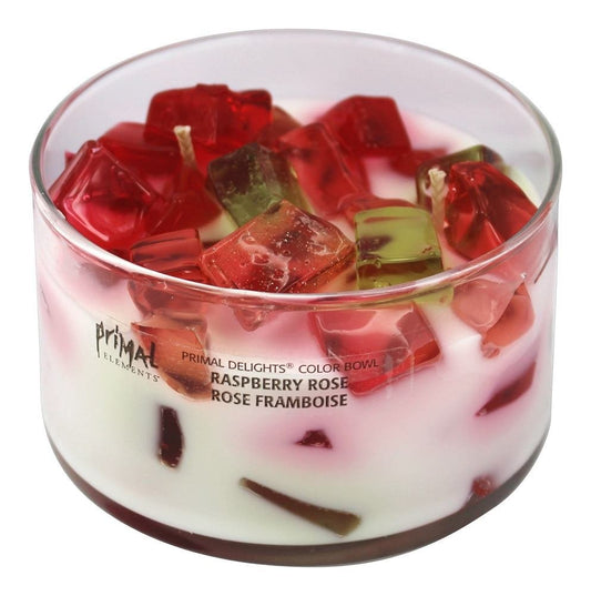 Primal Elements CBRR Raspberry Rose Color Bowl Candle