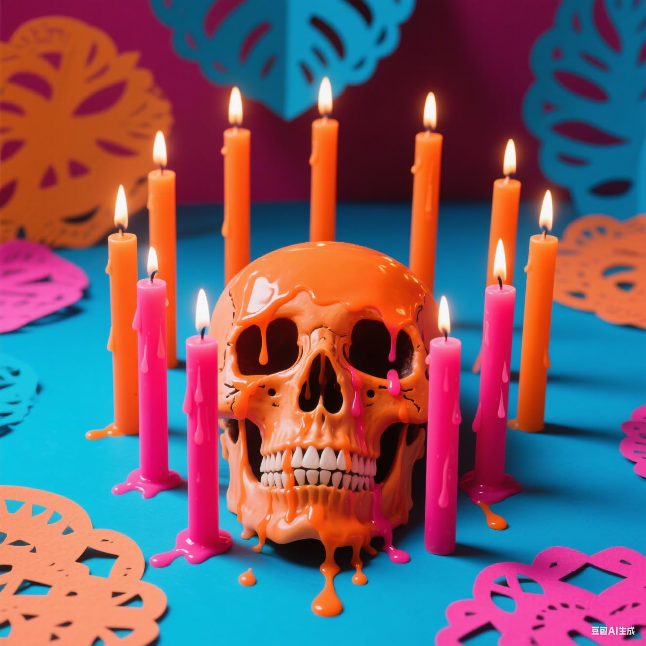 6-Pack Orange and 6-Pack Hot Pink Taper Candles, 10 Inch Unscented Dripless Candlesticks, Long-Lasting Burn Time of 7-8 Hours, Perfect for Home Décor Dinner Party