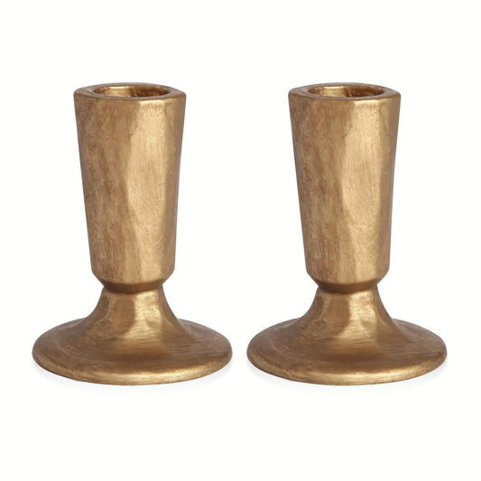 Mofunci Retro Iron Candlestick Holders Set of 2, Gold Candle Holders Heavy Weight, Taper Candle Holders Perfect for Dining Table, Wedding, Party, Mantel