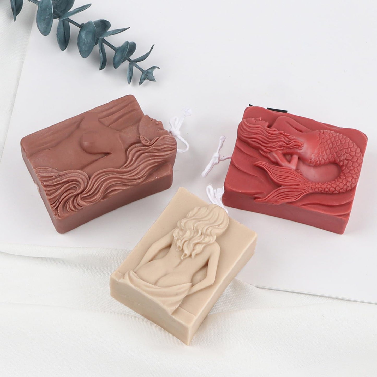 Sunch Craft Silicone Soap Mold Sexy Lady Back Candle Mould Chocolate Resin Mold Soap Making Mold (C)