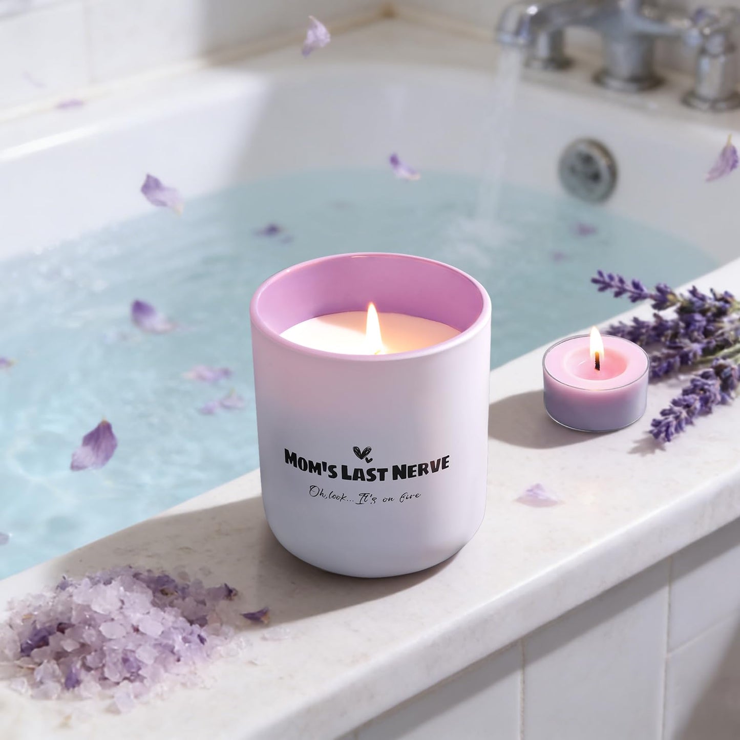 Mom's Last Nerve Funny Gifts Candle for Mom, Lavender Scented Candle from Daughter Son, Soy Wax Jar Candles Long Lasting Mother's Day