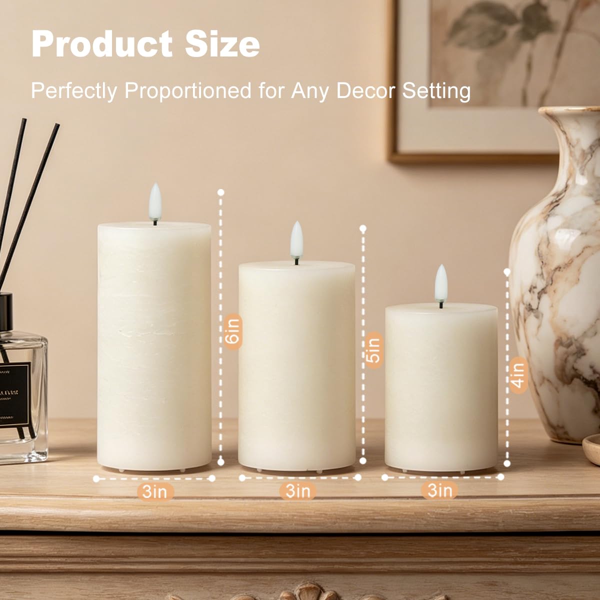 LEDHOLYT Rechargeable Flameless Candles, RGB Color Changing Realistic Flickering Flameless Candles with Remote & Timer, Set of 3