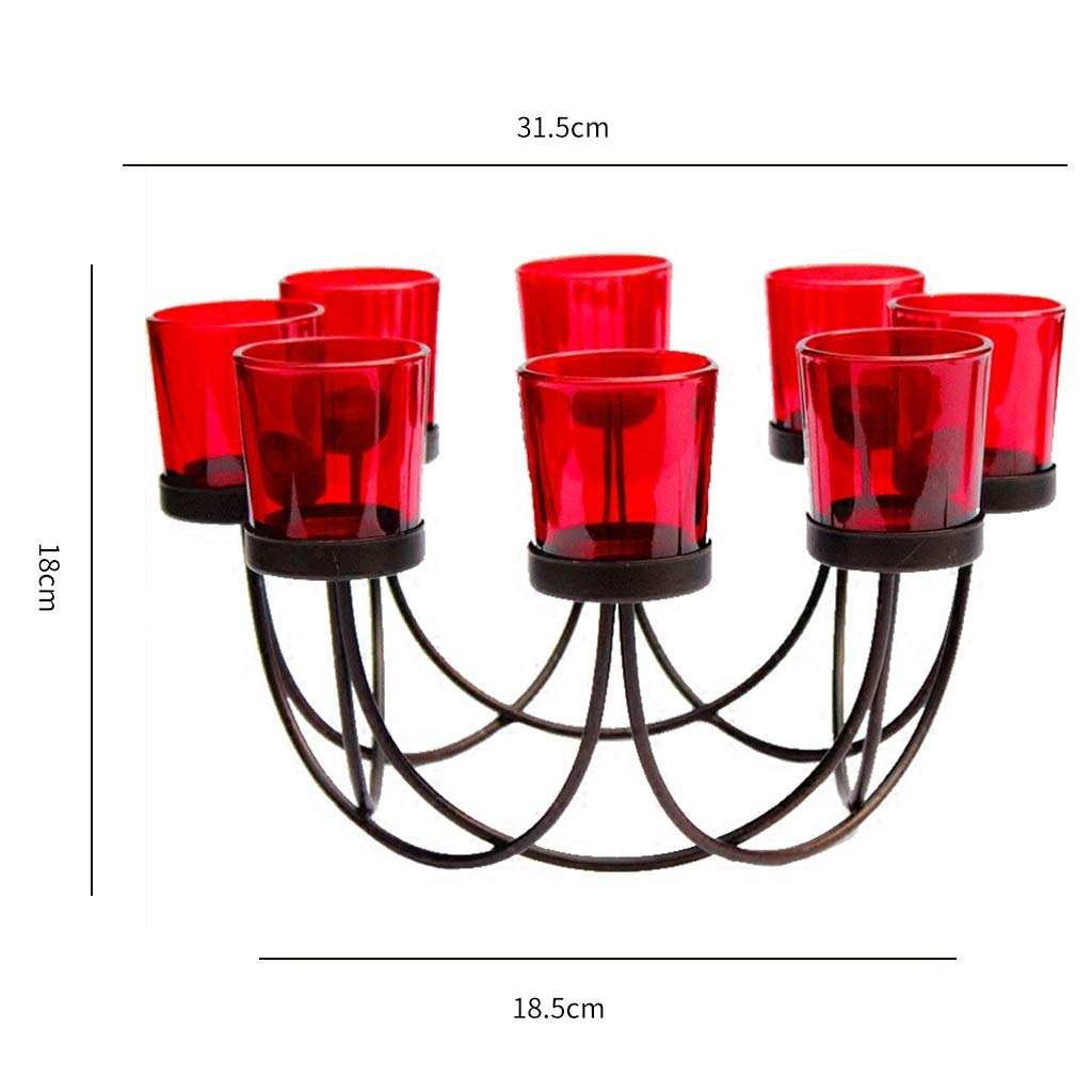 XILIN-1987 Candle Holderss Iron Candlestick Candlelight Dinner Glass Candle Holder Romantic Wedding Gift Living Room Table Decoration Decorative Candlestick
