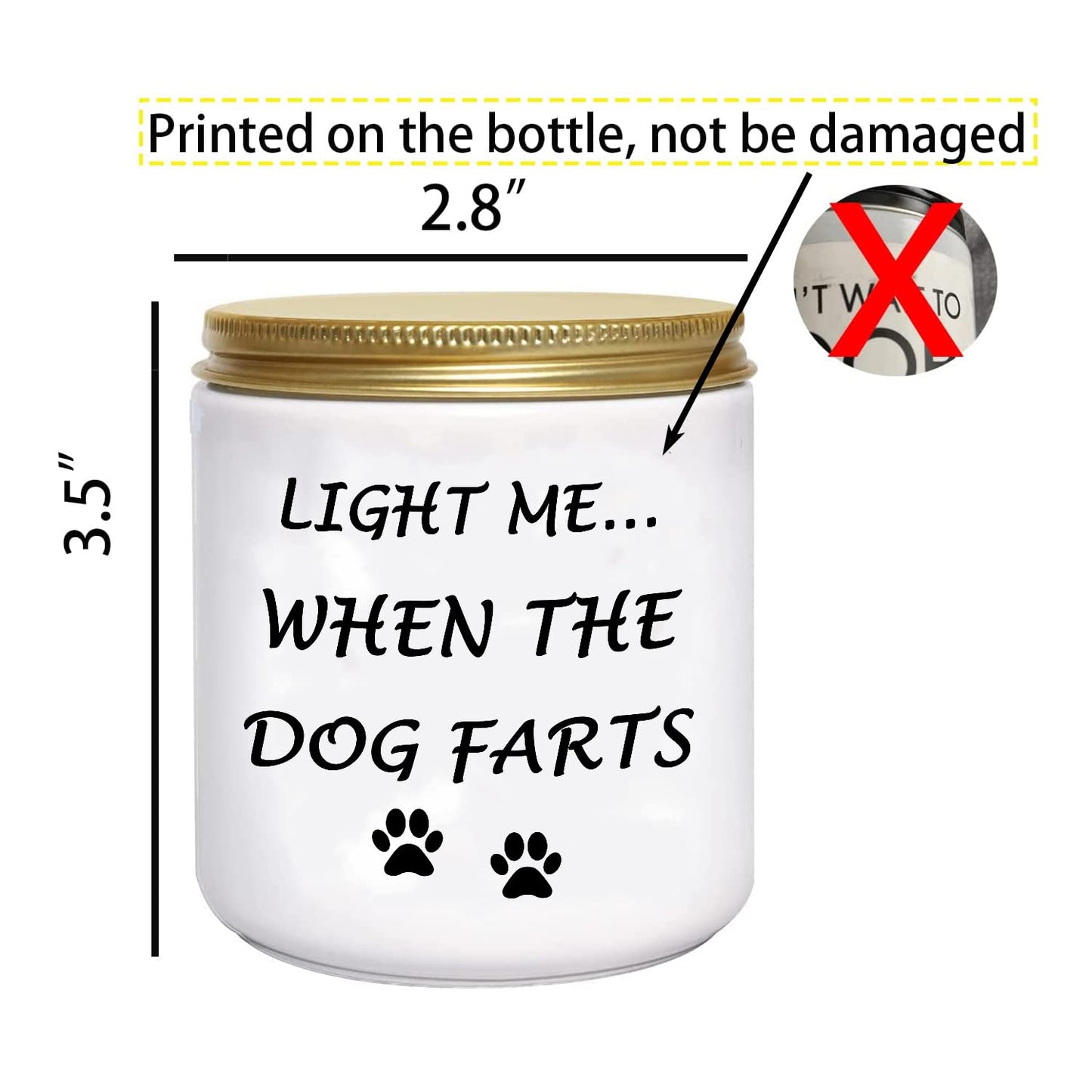 BFJLIFE Funny Gifts for Women Unique Dog Mom Dog Lovers Mothers Day Christmas Birthday Gifts for Sister Best Friend Her Girlfriend Wife Light Me When Farts Lavender Scented Soy Candles