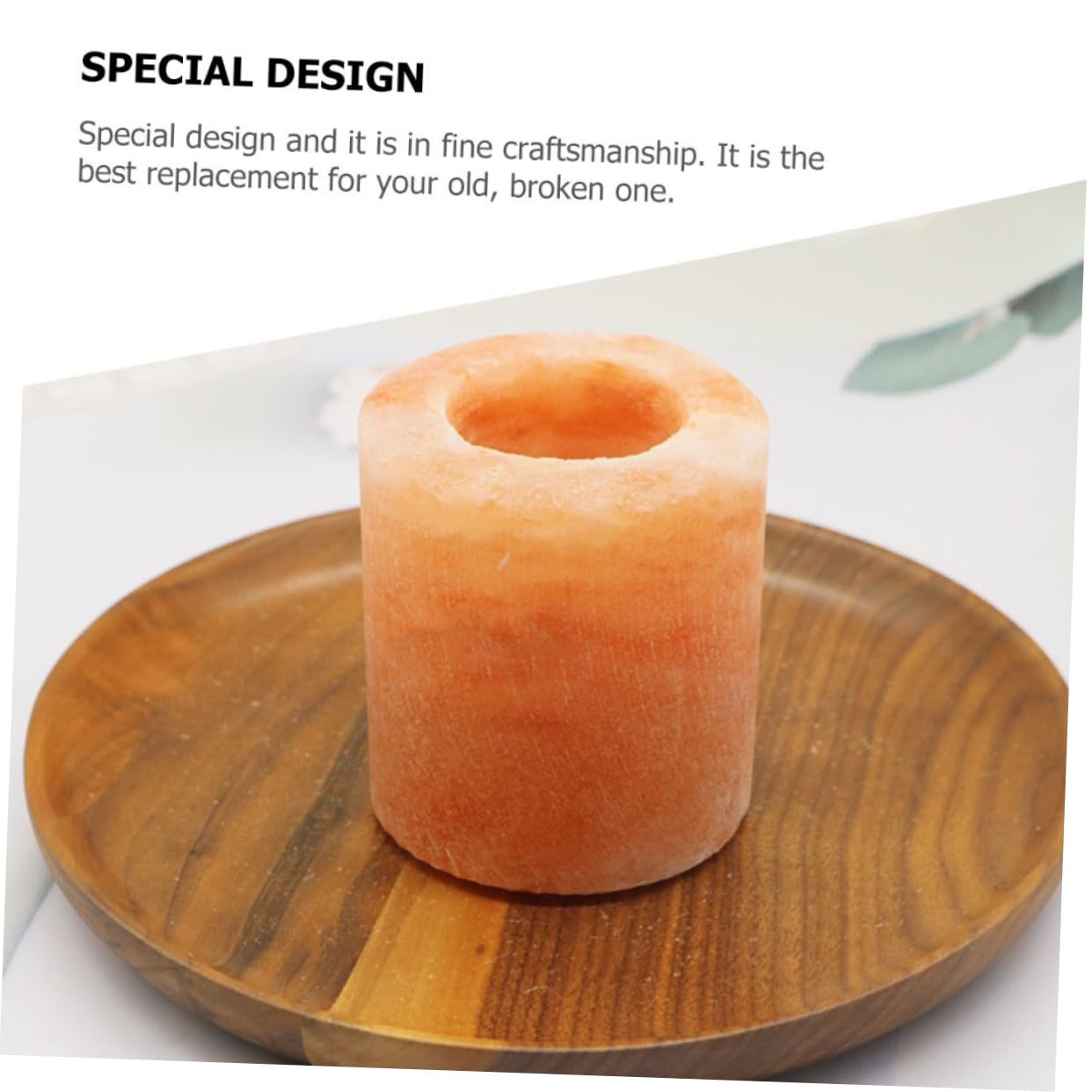 Amosfun Himalayan Salt Candle Holder Decorative Tealight Stand for Table Yoga Meditation and Home Decor Cozy Atmosphere for Events and Relaxation