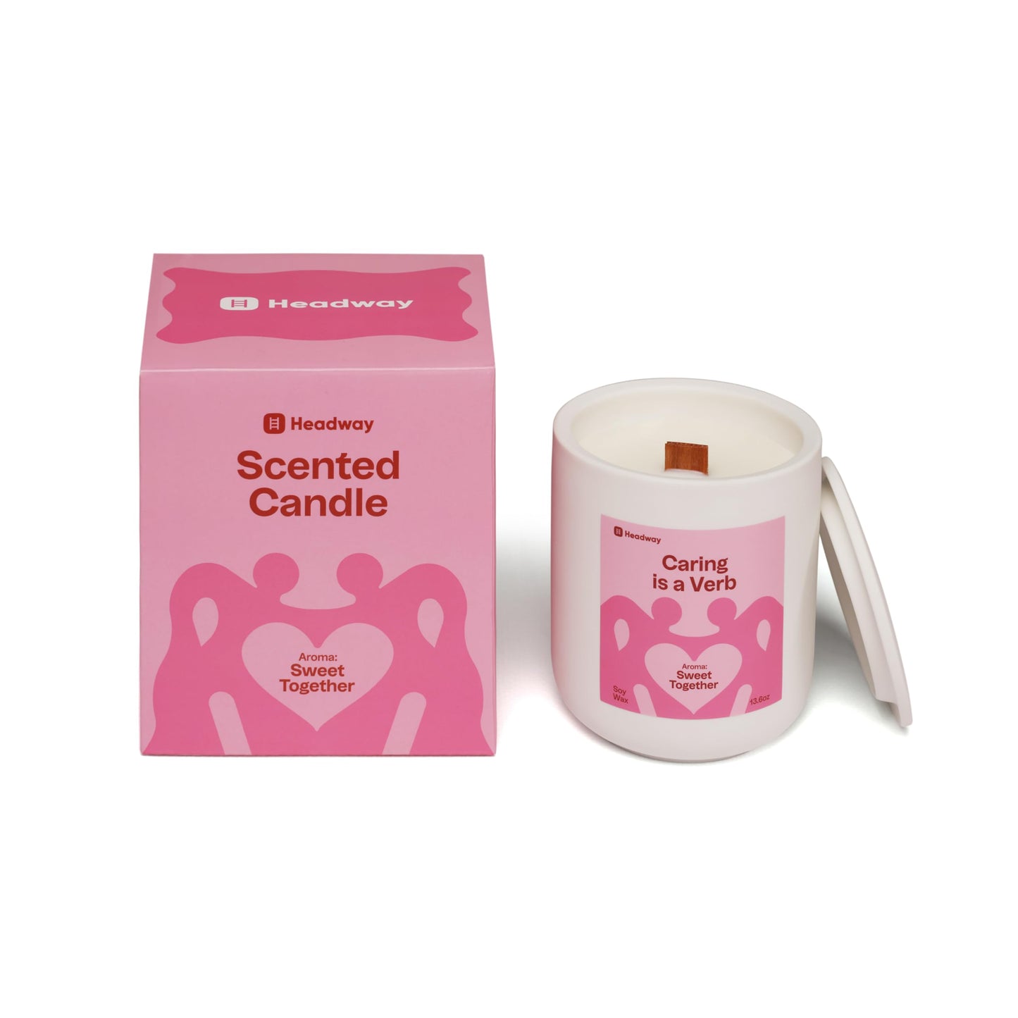 Headway White Jar Scented Candle - Vanilla + Milk Fragrance - 100% Soy Wax Scented Candles for Home, Valentines Day - Couples Gifts - Long-Burning Aromatherapy