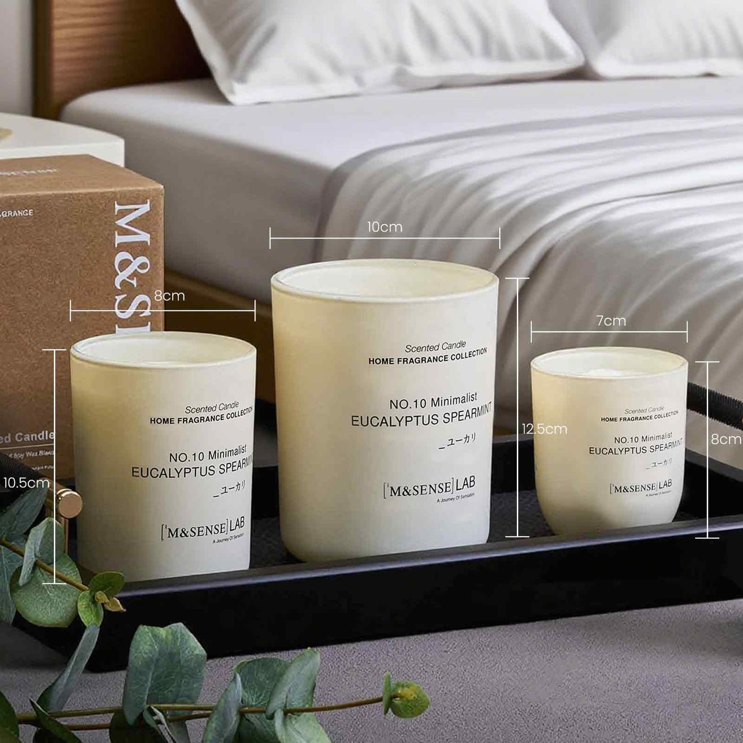 M&SENSE Natural Soy Large Candle| Bamboo Stream | 16.6 oz, 95H Burn | Mini Spring Scented Candles for Relaxation, Meditation, Home Décor | for Bedroom, Office, Party
