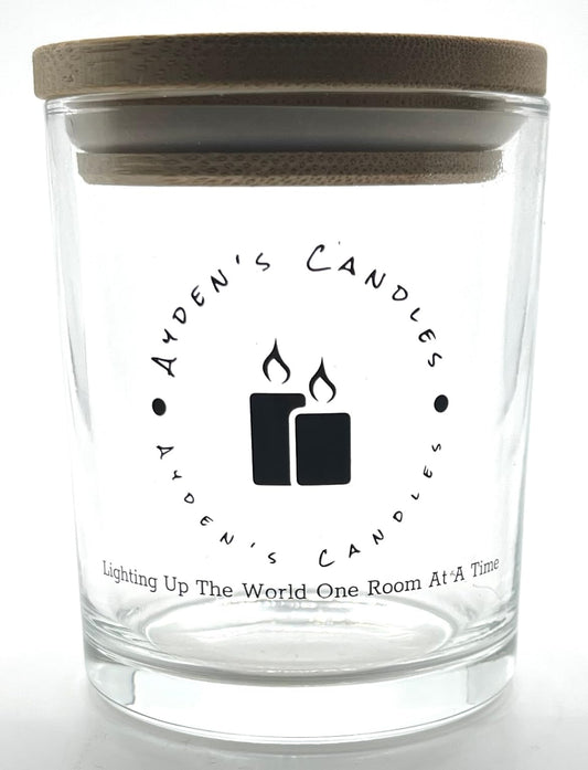Aydens Candles Calla Lilly Scented Single Wick Candle #029 (7 Oz Amber Jar w/Logo, Amethyst)