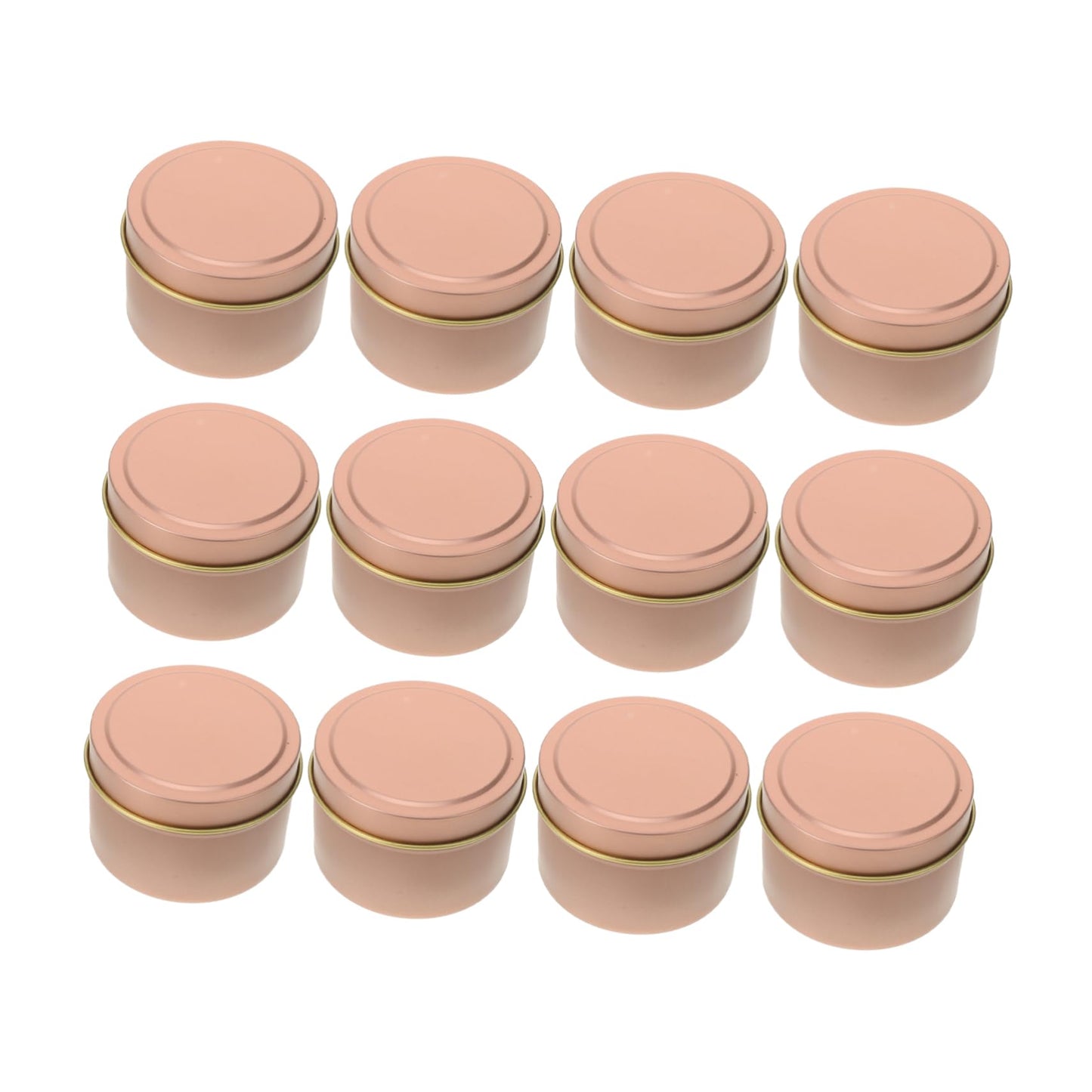 GOOHOCHY 12pcs Metal Tea Light Candle Holders Diy Aromatherapy Candle Cans Empty Jar Tins