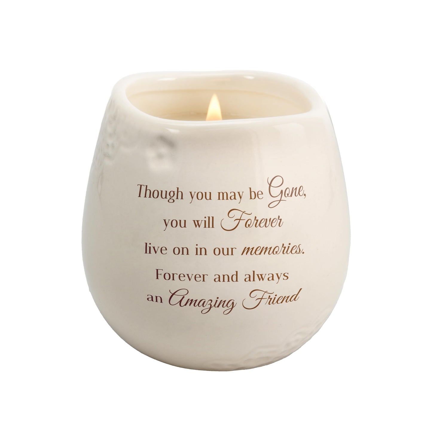Pavilion Gift Company - Amazing Friend 8 oz Bereavement Candle, Memorial Gifts for Loss of Mother Father Friend Loved One, Remembrance, Condolences, Sympathy, 1 Count, Cream
