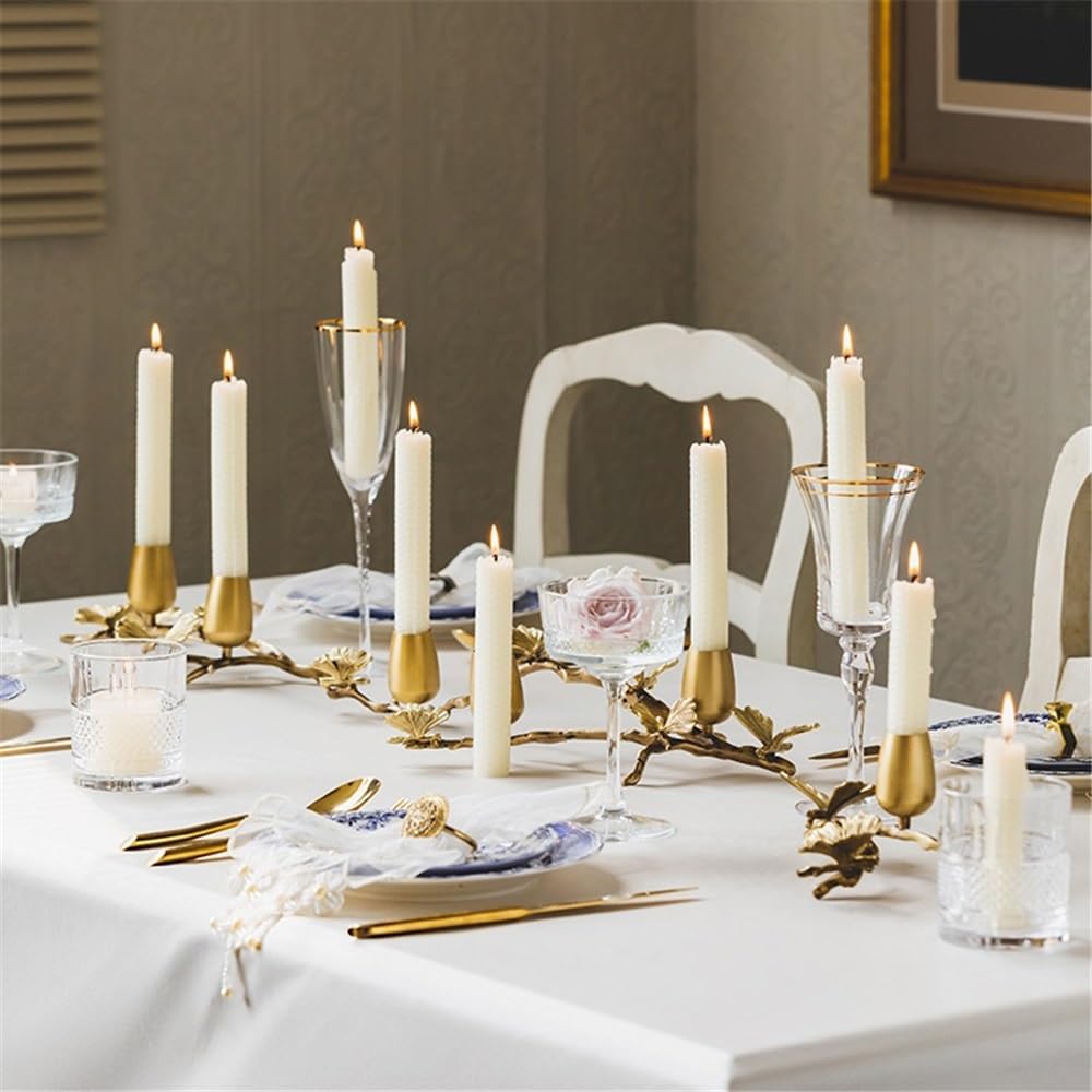 YUHUAWF Candle Holderss Light Luxury Romantic Brass Candle Holder Retro Decorative Three-Head Candlestick Ornaments Decorative Candlestick