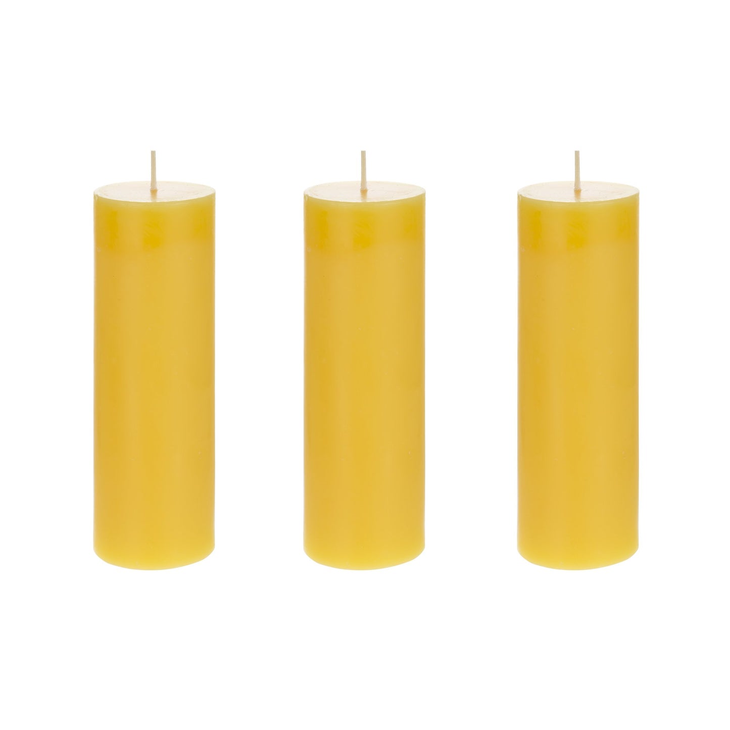Mega Candles 3 pcs Scented Solid Citronella Pillar Candles, Hand Poured Wax Candle 2 Inch x 6 Inch, Indoor & Outdoor Use, Camping, Festivities, Events, Party Usage, Patio, Barbecue BBQ, Picnics