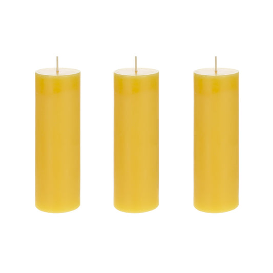 Mega Candles 3 pcs Scented Solid Citronella Pillar Candles, Hand Poured Wax Candle 2 Inch x 6 Inch, Indoor & Outdoor Use, Camping, Festivities, Events, Party Usage, Patio, Barbecue BBQ, Picnics