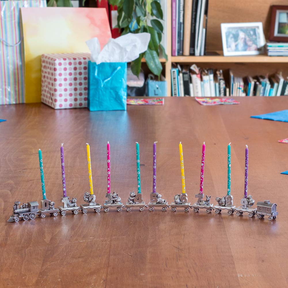 DANFORTH - Birthday Train Candleholder (2 - Mouse) - Handcrafted - Made in USA